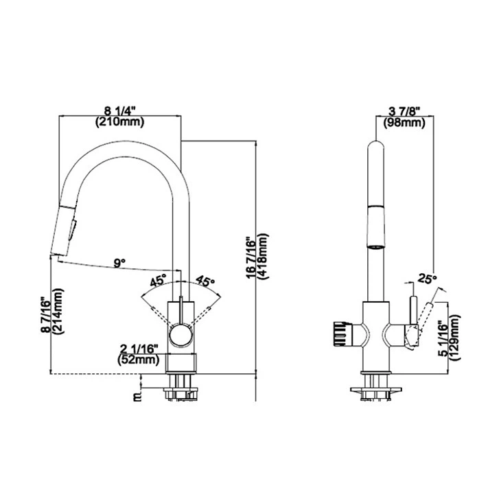 pull out boiling tap